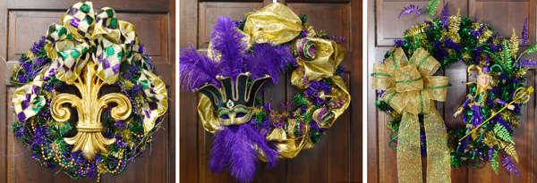 3 Mardi Gras wreath ideas