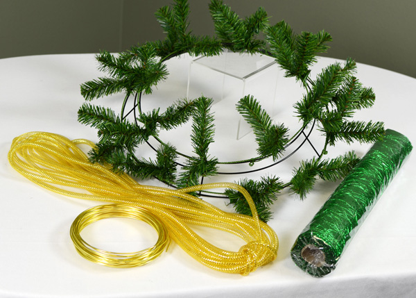 Supplies for St. Patrick's Day wreath