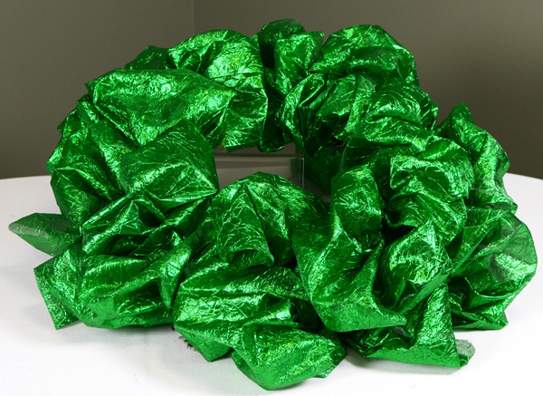 Step 3 of St. Patrick's Day wreath tutorial