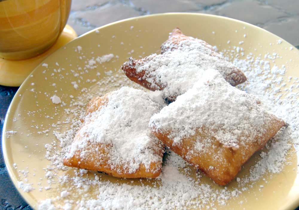 Plate of home-cooked Cafe du Monde Beignets