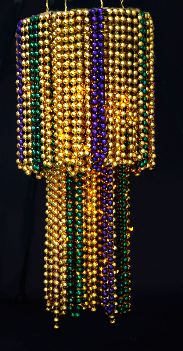 Party Ideas By Mardi Gras Bead Craft Diy Diy Mardi Gras Bead Chandelier