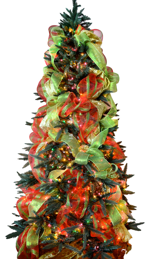 Ideas by Mardi Gras Outlet: Christmas Tree Decorating with Deco Mesh ...