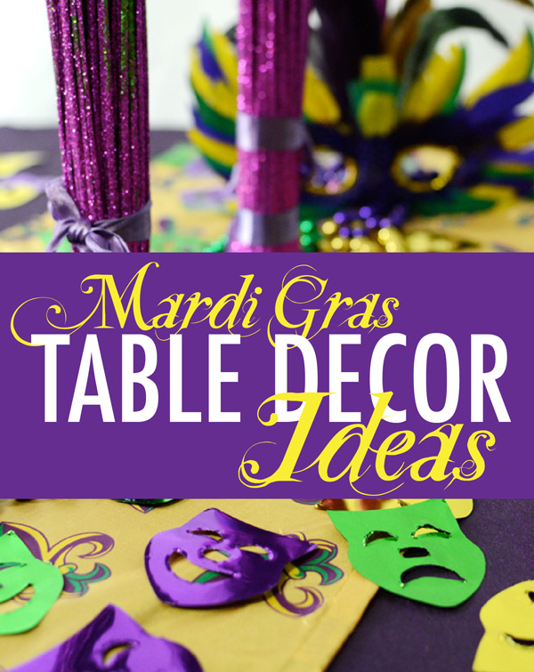 mardi gras table decorations ideas tablescape confetti centerpieces napkin ring place setting diy