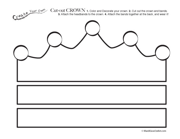 free printable cut-out crown coloring page