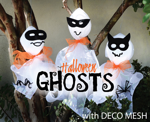deco mesh Halloween ghosts