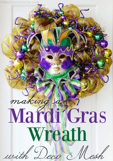 mardi gras wreath ideas deco mesh