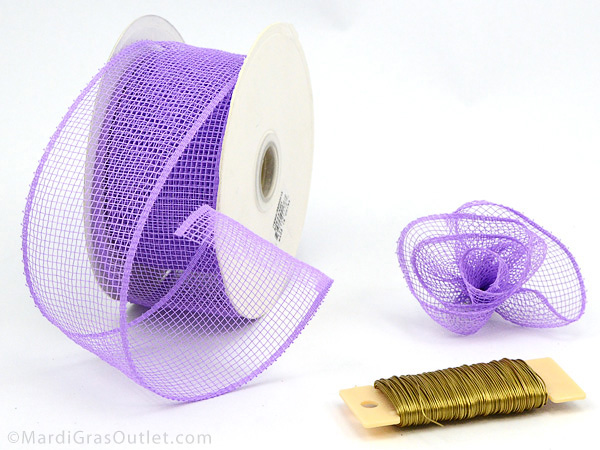 Using Deco Mesh ribbon and craft wire make a variety