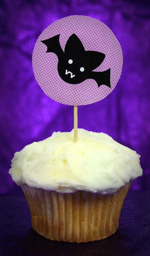 Halloween Cupcake Topper Printable Bat