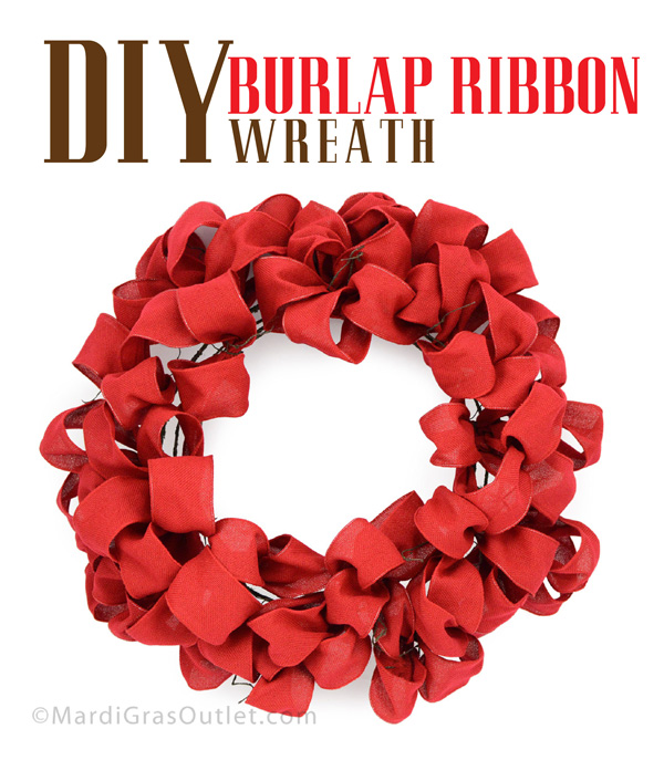 diy burlap wreath tutorial