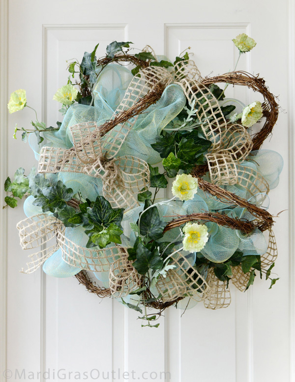 spring summer deco poly mesh wreath ideas