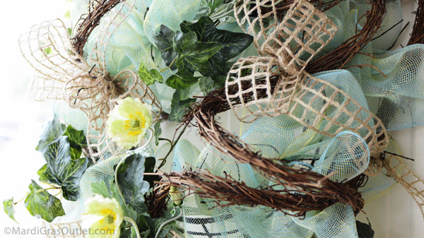 natural deco mesh wreath