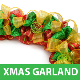 Making a Christmas Garland with Deco Mesh