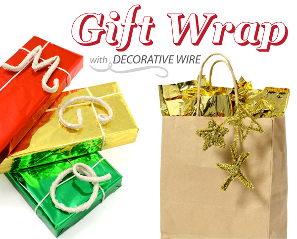 Gift Wrap Ideas Pipe Cleaner Wire Wrapping) border=