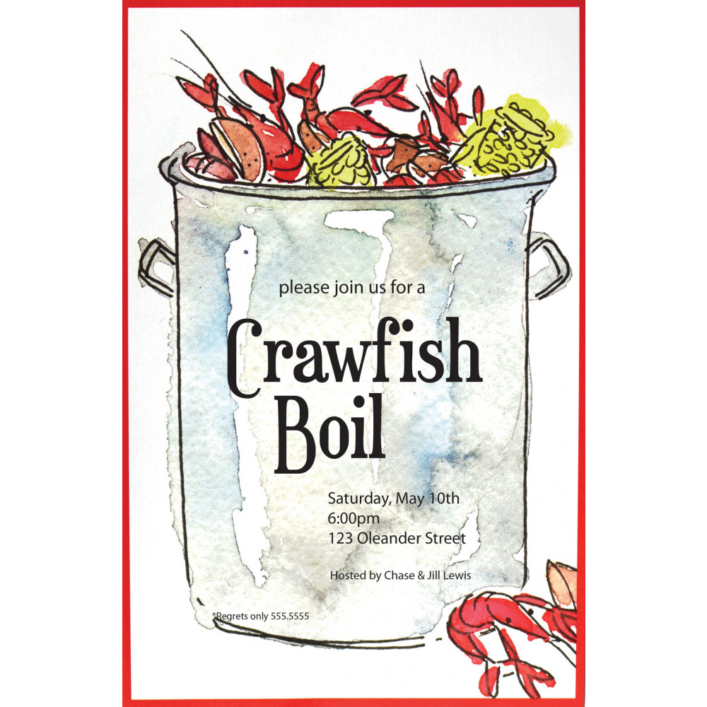 Crawfish Boiling Pot Invitation []