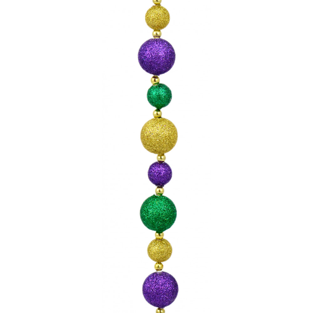 NEW MAUVE AND LIME GREEN BEADED GARLAND FOR MINI TREE 6 FT.