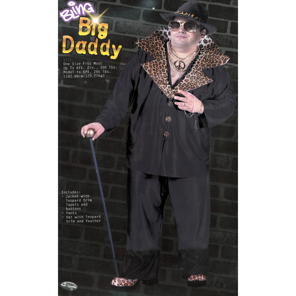 Size Big Daddy Pimp Costume - MardiGrasOutlet.com