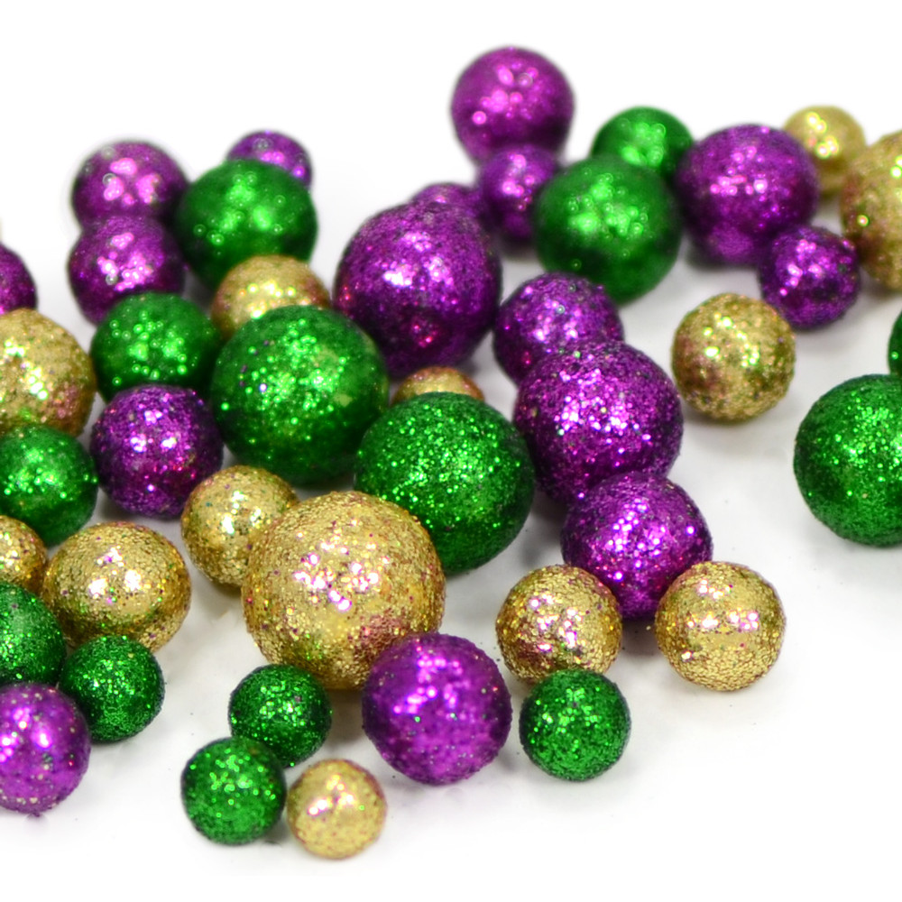 Glitter Mardi Gras Confetti Balls Bag Mz2006mg 