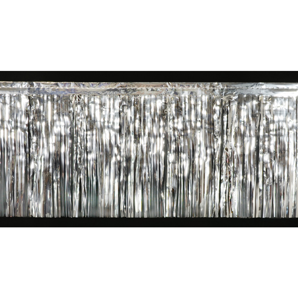 Silver Tinsel Fringe 10ft x 15in