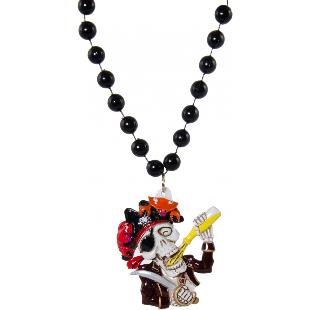 Pirate Skull Gasparilla Mardi Gras Necklace Beads
