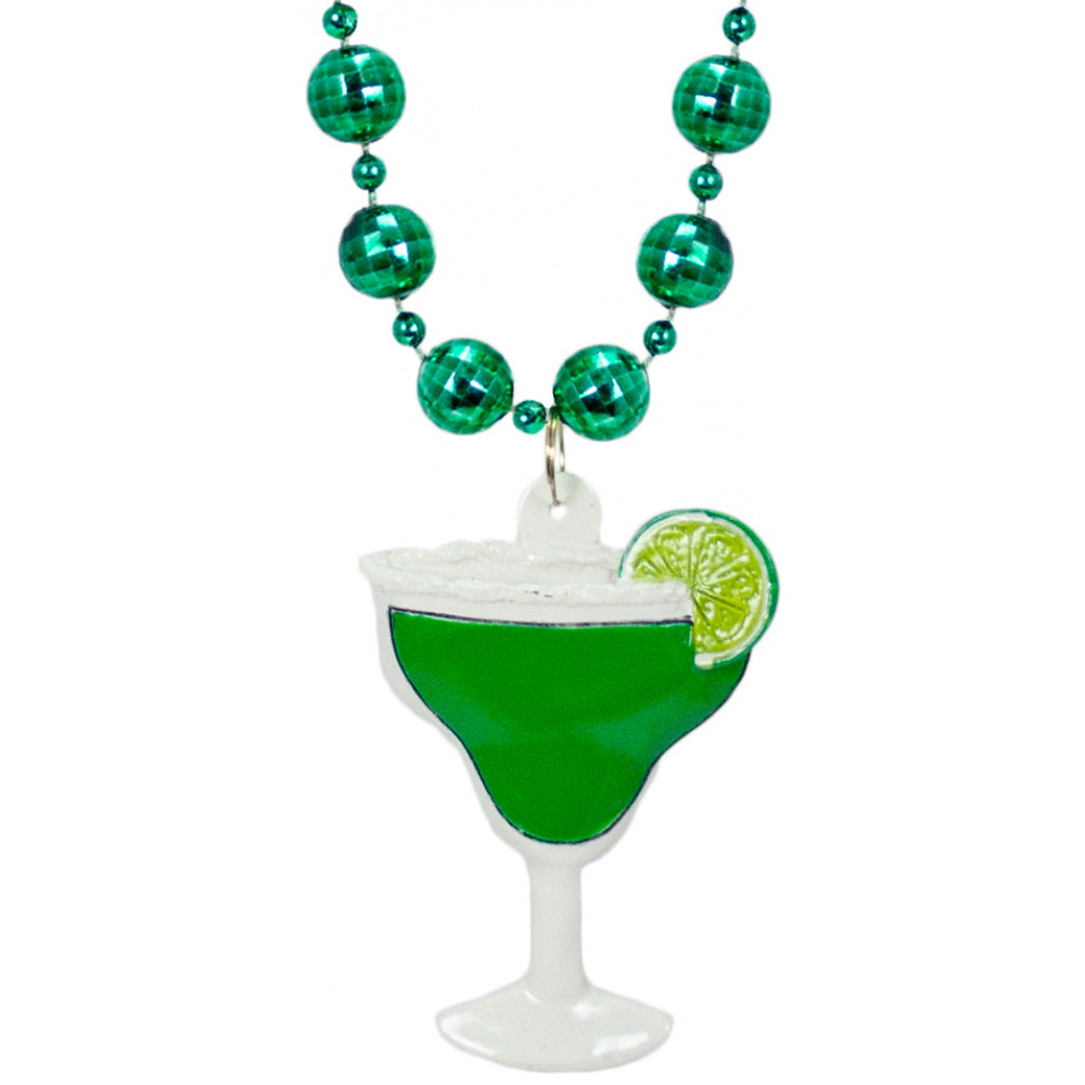 amscan Green Margarita Glass Necklace 1 pc.