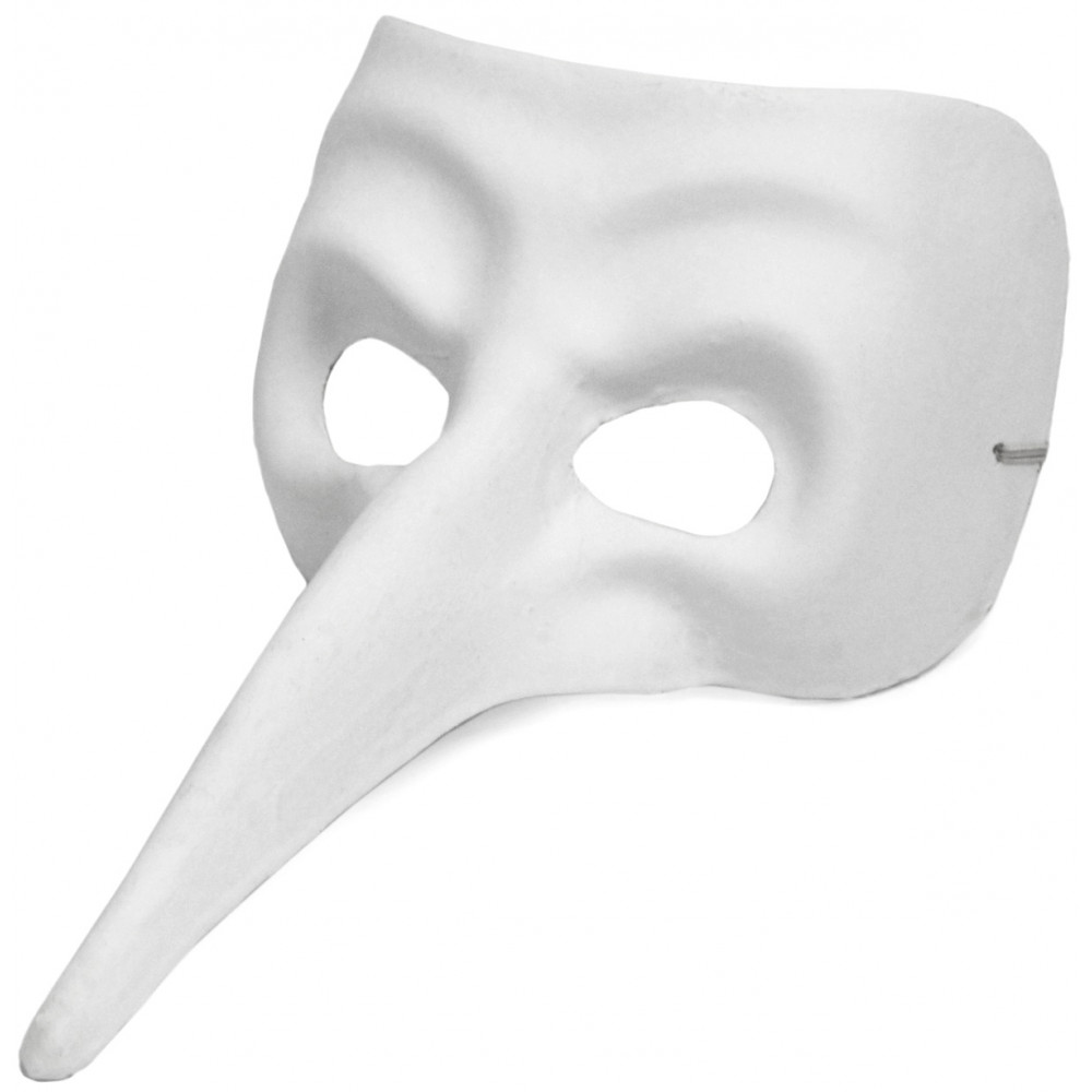 Unpainted Paper Mache Man Face Mask [] 