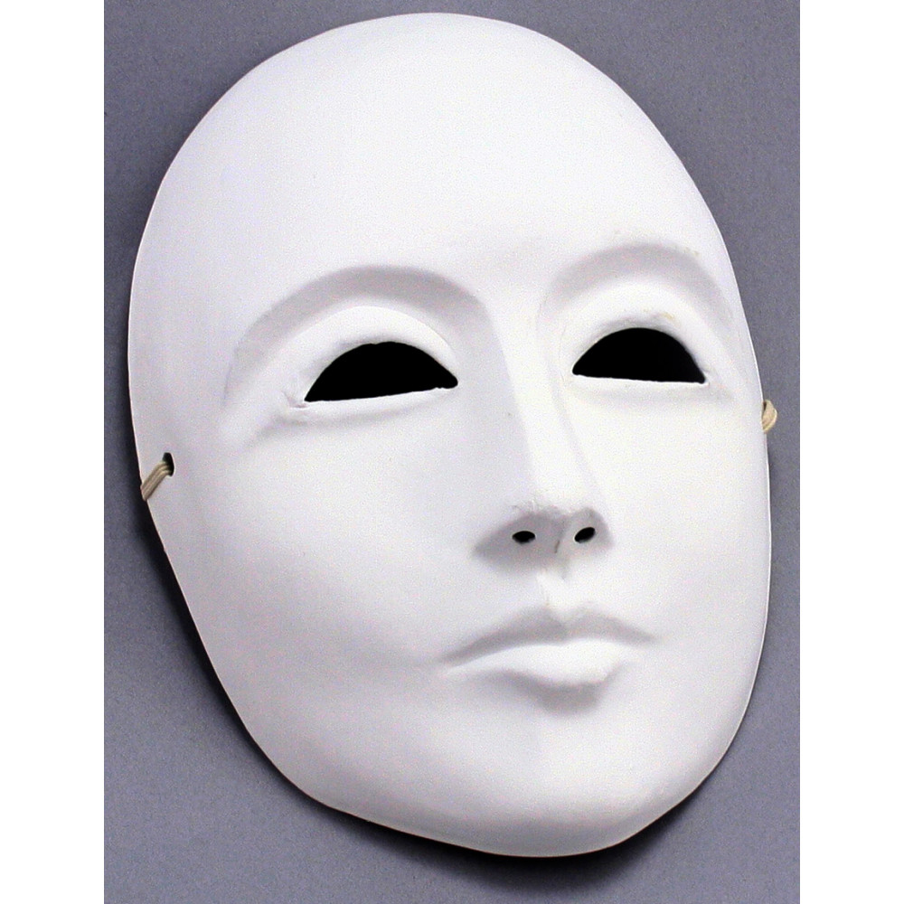 Unpainted Paper Mache Cat Mask [] 