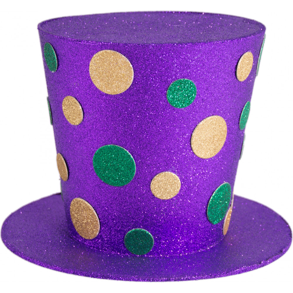 Mængde af Forstyrret klamre sig Glitter Polka Dot Mardi Gras Top Hat [HG102830] - MardiGrasOutlet.com