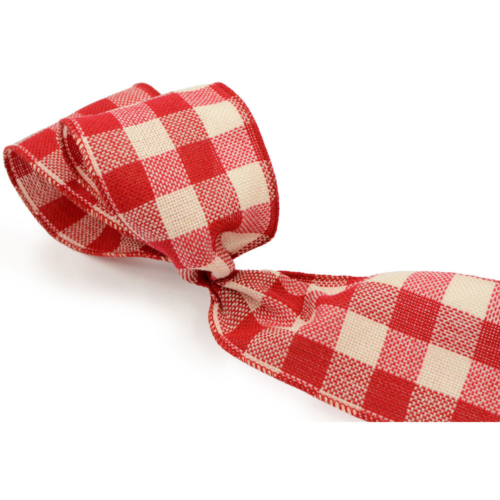 Pink Gingham Ribbon - 3/8in. Width - 25 Yards (57018734)
