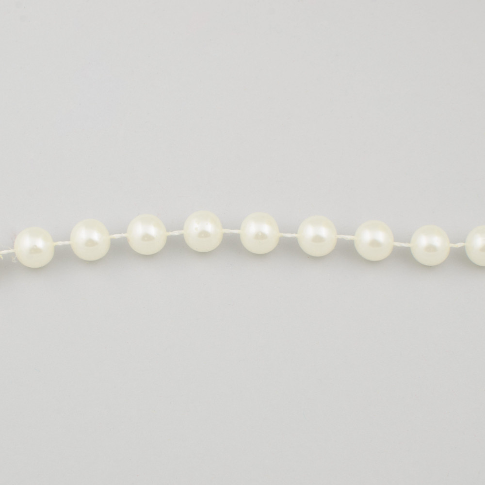 Pearl Beaded Garland, 66 FT Bead Garland, 10mm Ivory Pearl Garland, String  Pearls for Crafts, Christmas Tree Beads Garland