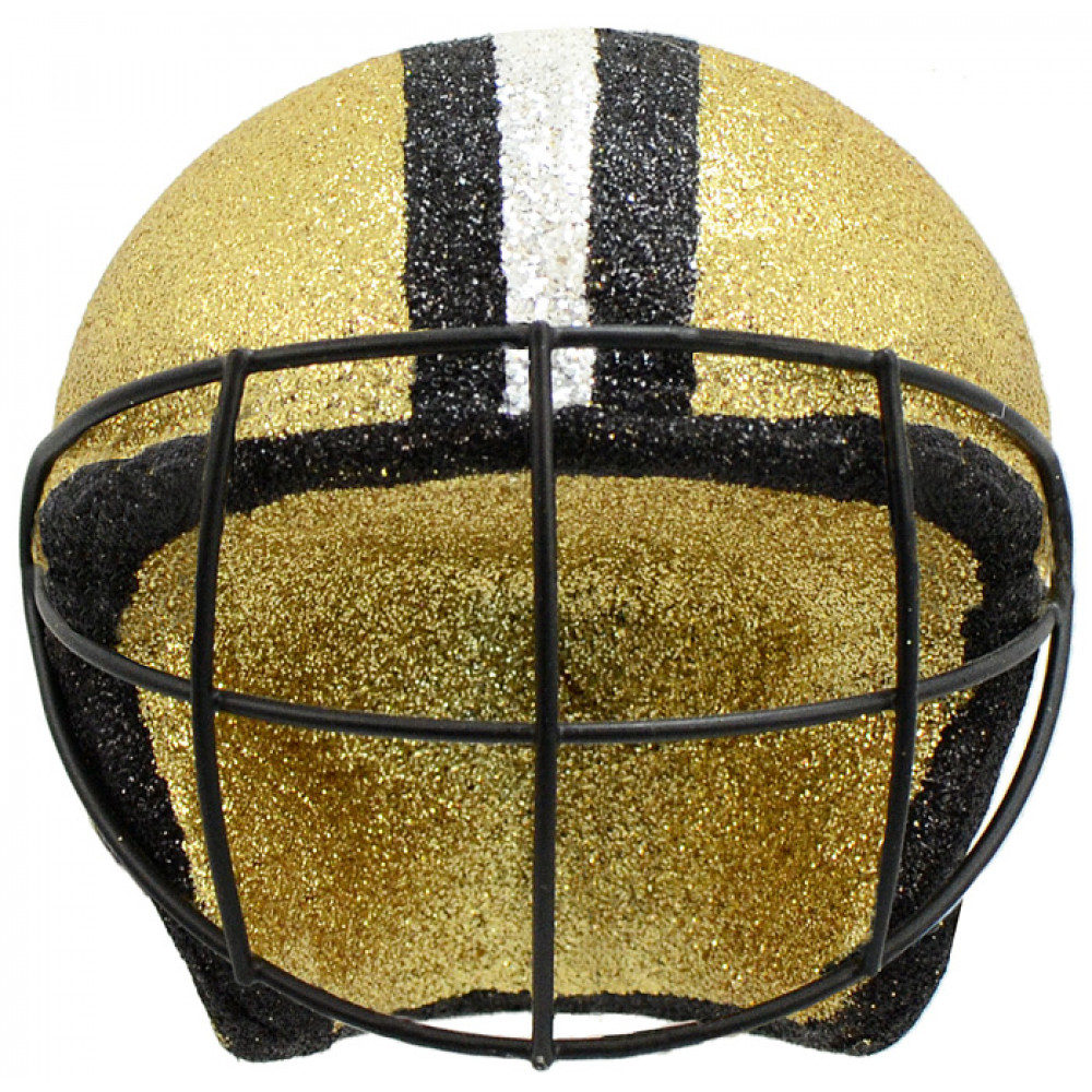 Gold & Black Glitter Football Jersey Ornament