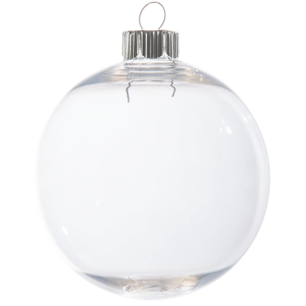 Clear Plastic Ball Ornament 83MM [261062