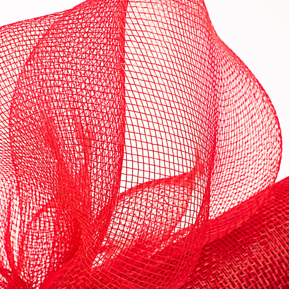 Red Nylon Netting Fabric
