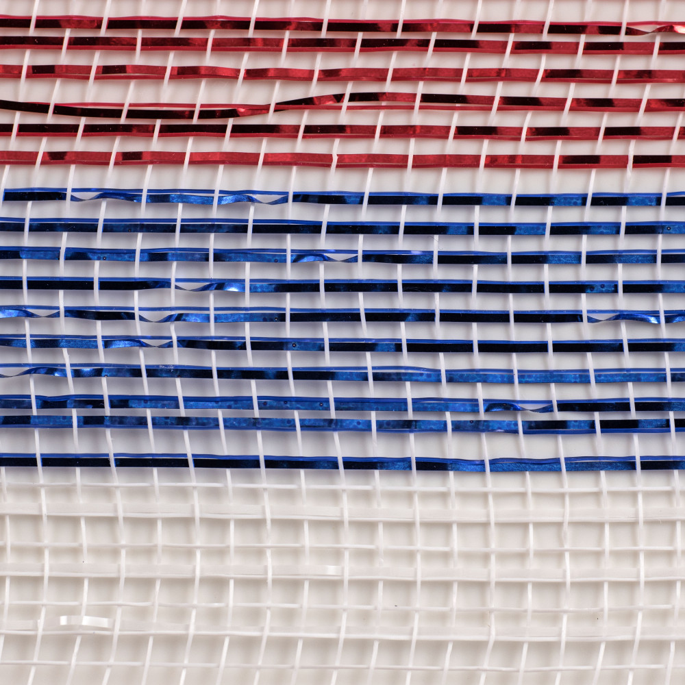 10 Poly Mesh Roll: Deluxe Stripe Patriotic [RE1332H3