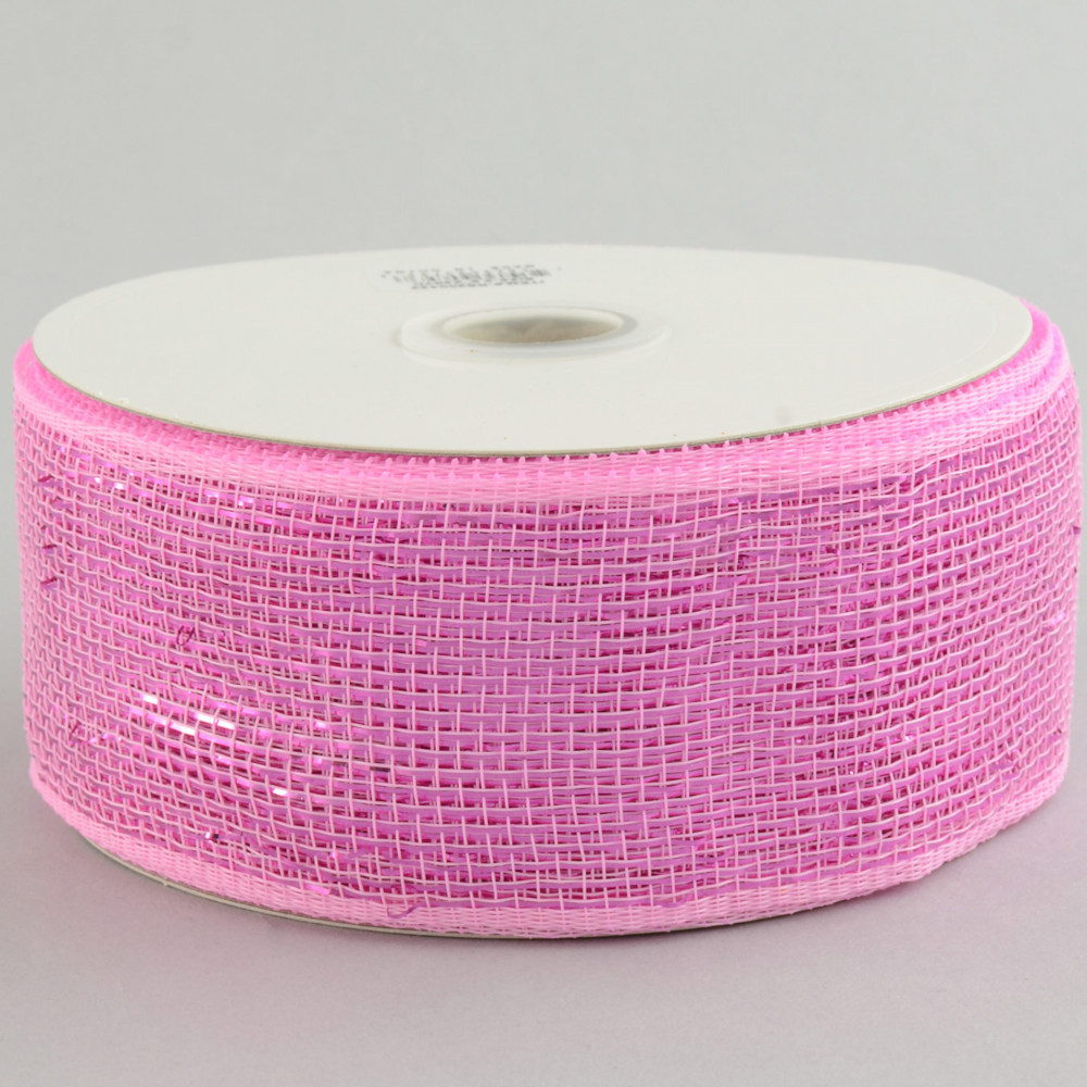 2.5 Poly Mesh Ribbon: Metallic Pink [RS200422] 