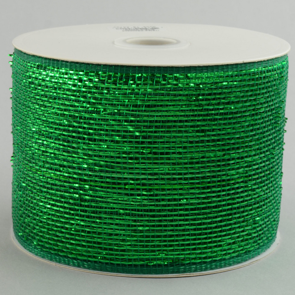 4 Poly Mesh Ribbon: Metallic Emerald Green [RS200506] 
