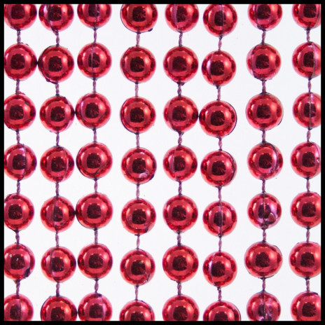 10mm Beads 42" Metallic Burgundy