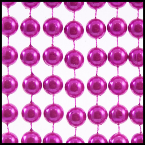 12mm Beads 60" Pearl Hot Pink