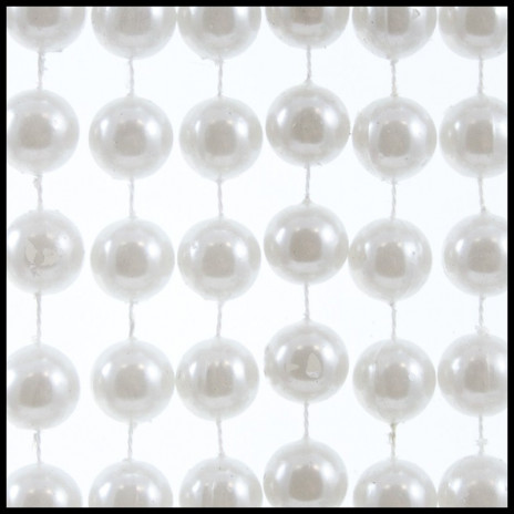 14mm Beads 60" Pearl White