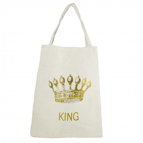 Ivory Fabric Tote: King