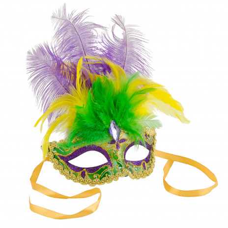 PGG Feather Glittered Cat Eye Mask