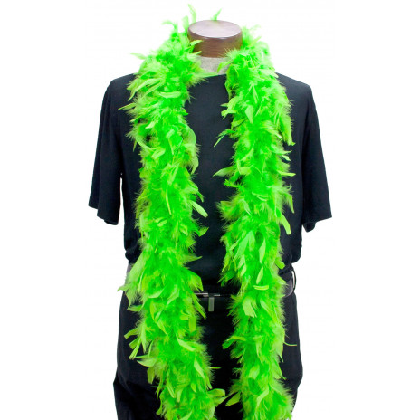40g Chandelle Feather Boa: Lime Green