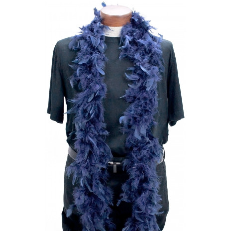 40g Chandelle Feather Boa: Navy