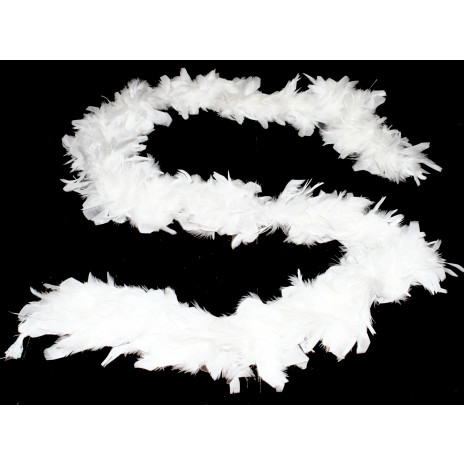 40g Chandelle Feather Boa: White