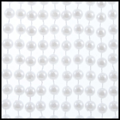 8mm Beads 48" Pearl White
