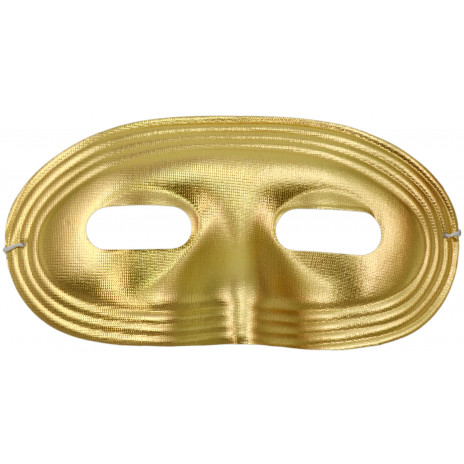 Metallic Domino Eye Mask: Gold