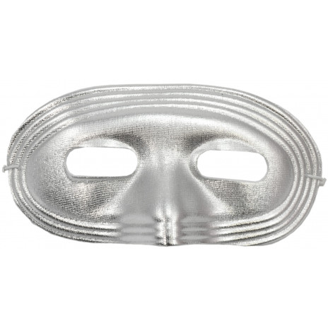 Metallic Domino Eye Mask: Silver