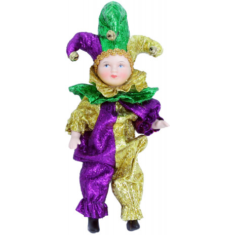 9" Porcelain Mardi Gras Doll