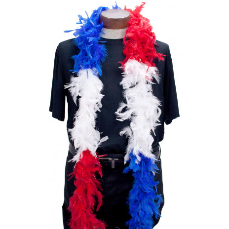 Feather Boa: Red, White & Blue Sections