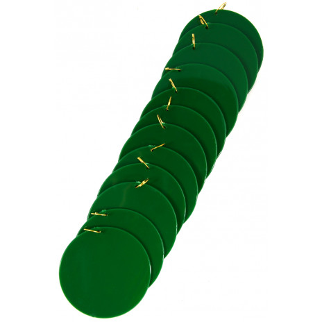 2.5" Disc with Jump Ring: Green (12)