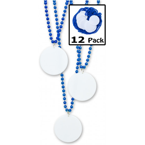 Blank Disc Beads: 7mm 33" Blue (12)